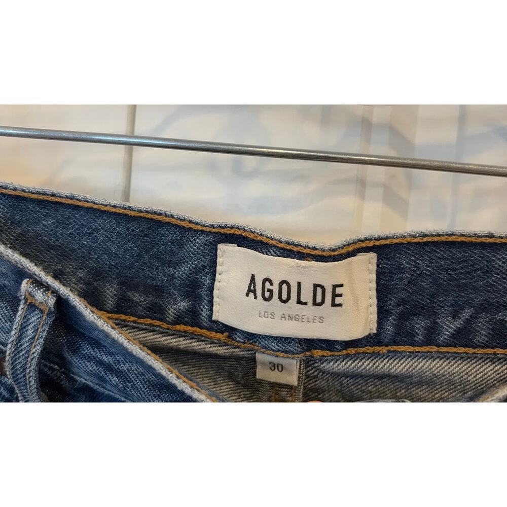 Agolde Riley High Rise Straight‎ Crop Jeans Size 30 - Picture 6 of 9